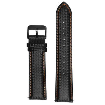 Black and orange leather strap