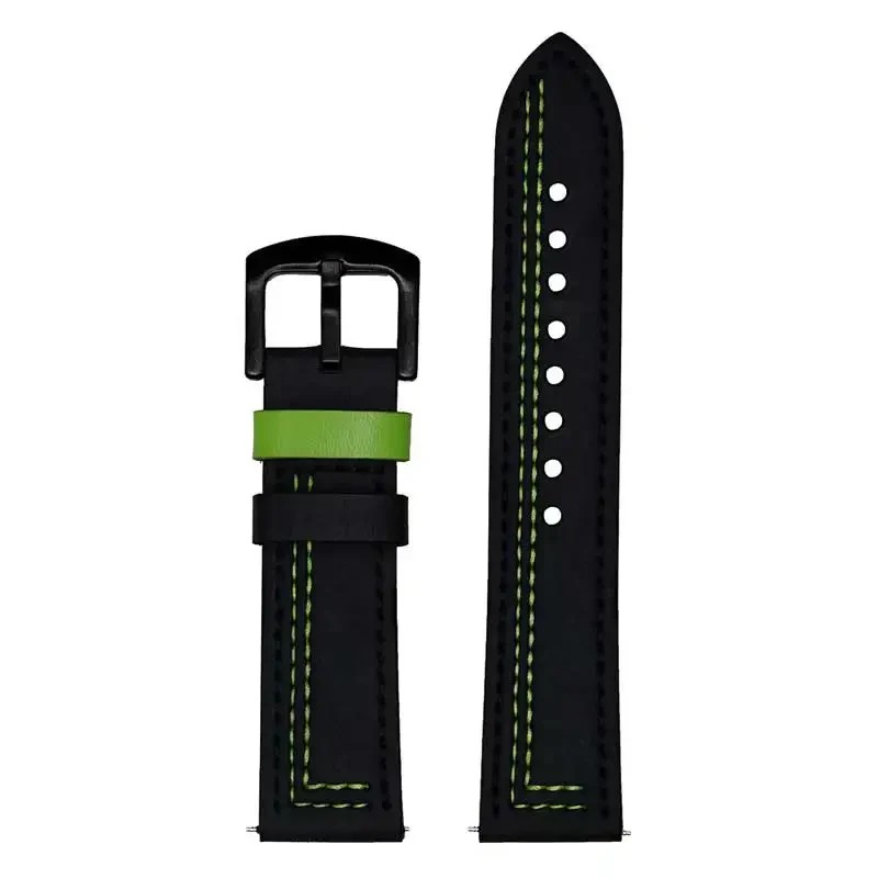 Black and green adjustable strap