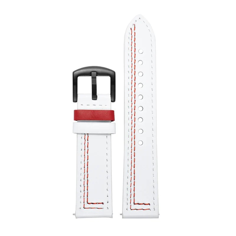 White and red adjustable strap